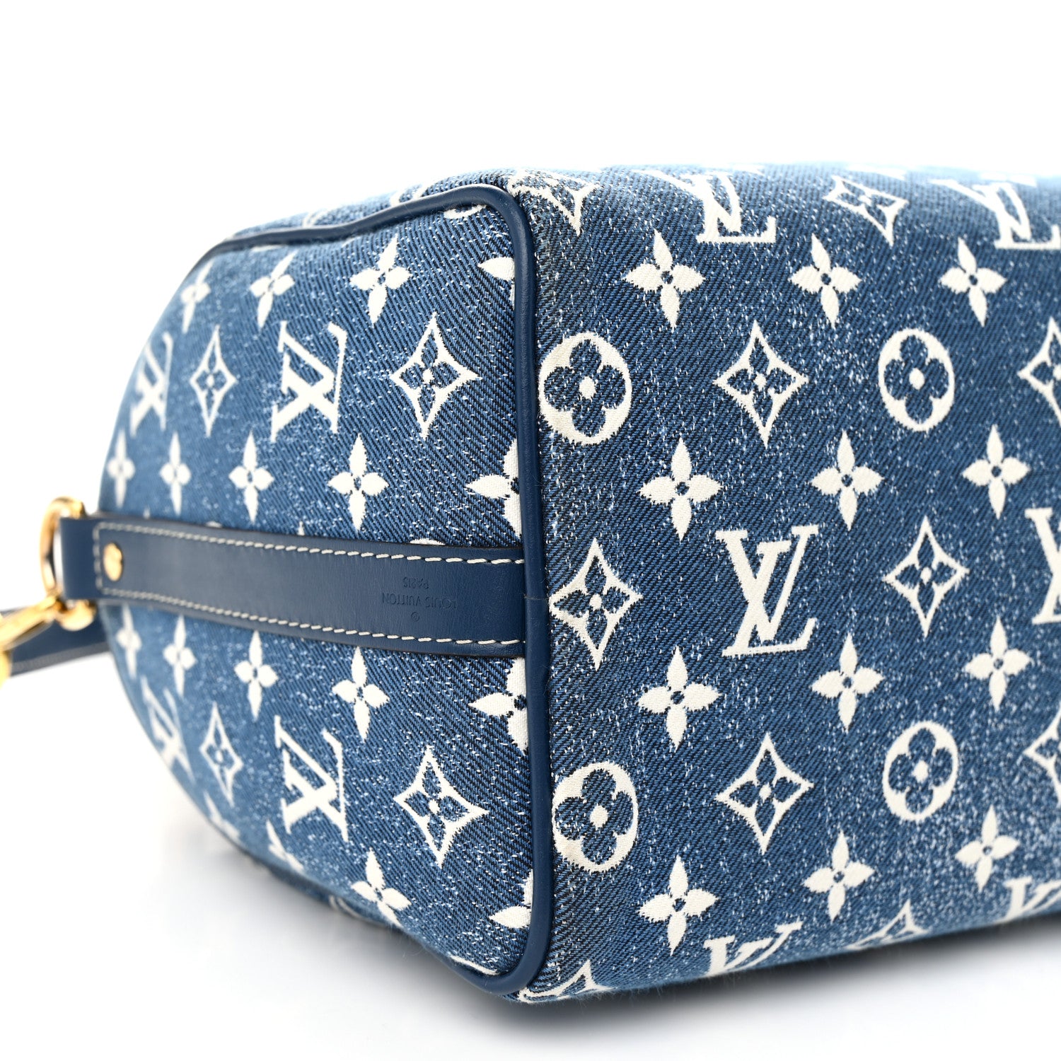 Louis Vuitton Monogram Jacquard Denim Speedy Bandouliere 25 Bleu 9 of 10