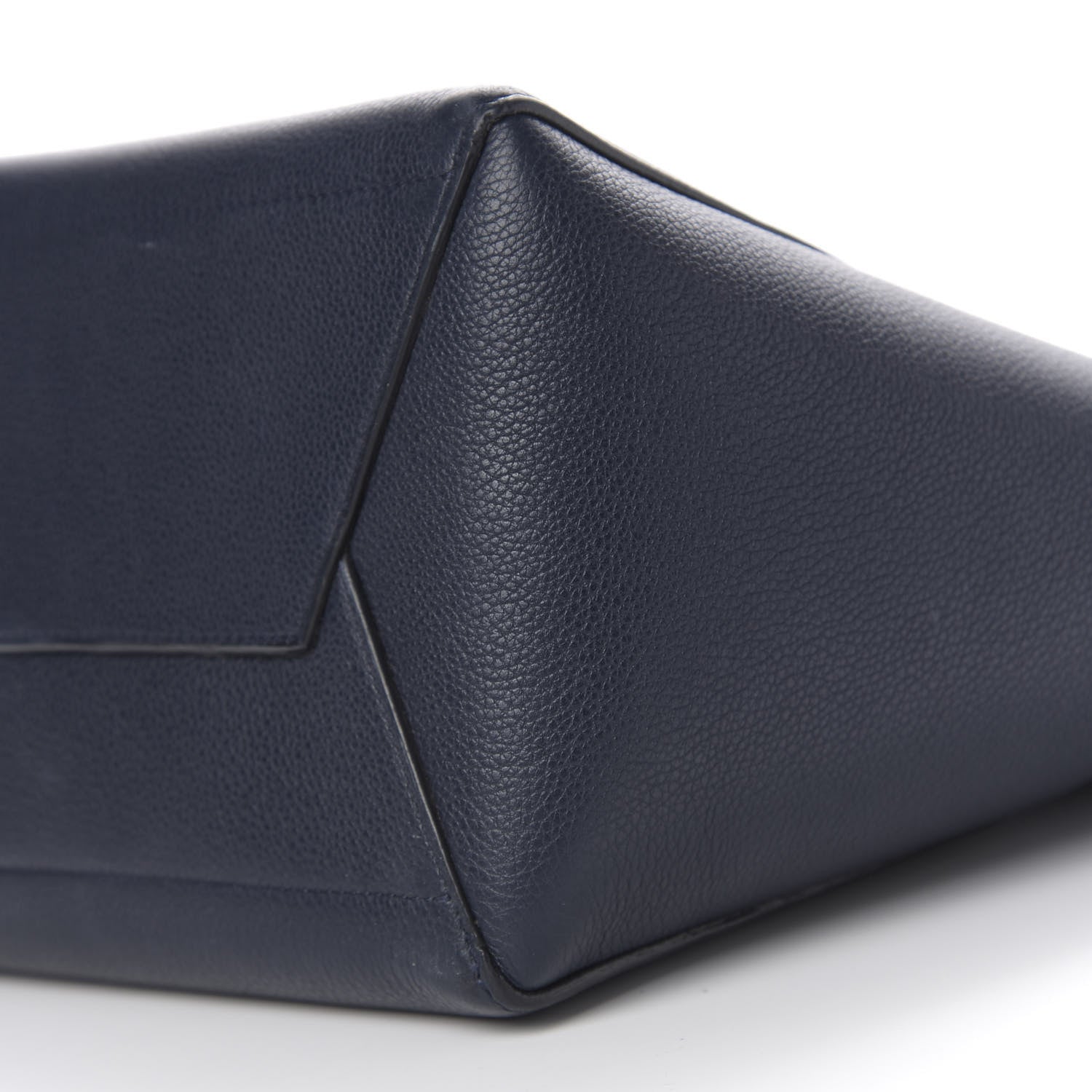 Celine Soft Grained Calfskin Sangle Bucket Bag Navy Blue 8 of 9