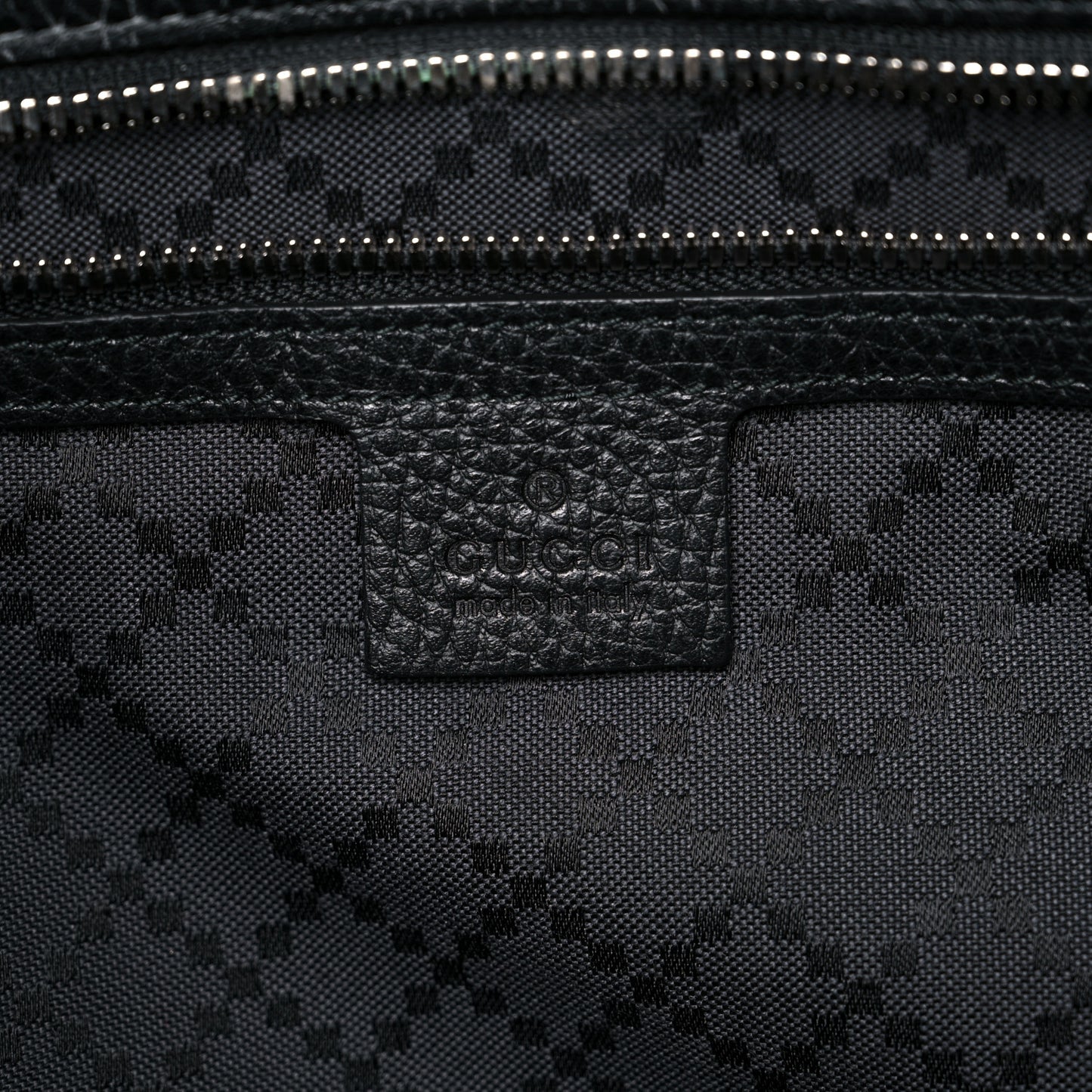 Pebbled Calfskin Large Cosmopolis Briefcase Black Navy