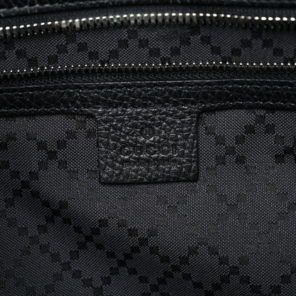 Gucci Pebbled Calfskin Large Cosmopolis Briefcase Black Navy 6 of 10
