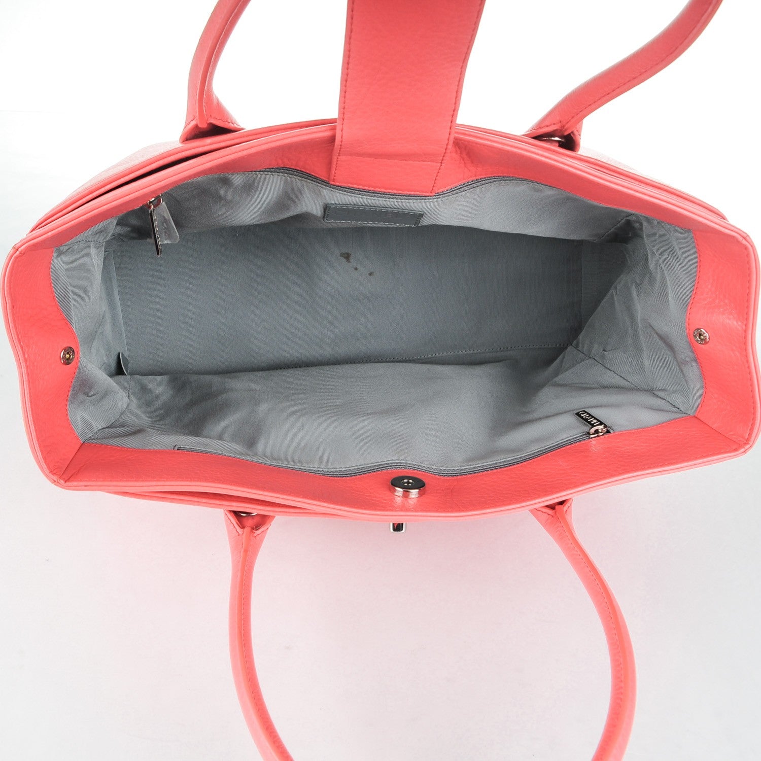 Chanel Calfskin Cerf Executive Shopper Tote Coral 6 of 12