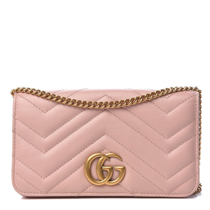 Gucci Calfskin Matelasse GG Marmont Mini Bag Perfect Pink 1 of 10