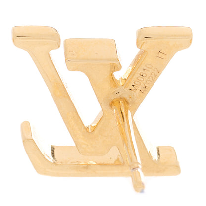 Louis Vuitton Metal LV Iconic Earrings Gold 4 of 4