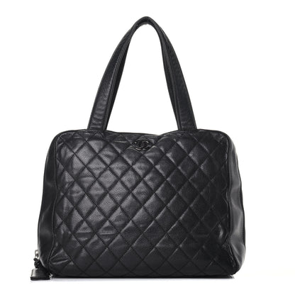 Chanel Caviar Quilted Bowler Black 1 of 8
