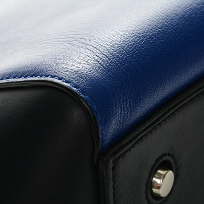 Celine Grained Calfskin Medium Bi-Color Edge Shoulder Bag Indigo Black 8 of 12