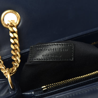 Saint Laurent Calfskin Y Quilted Monogram Medium Loulou Chain Satchel Medium Blue 8 of 11