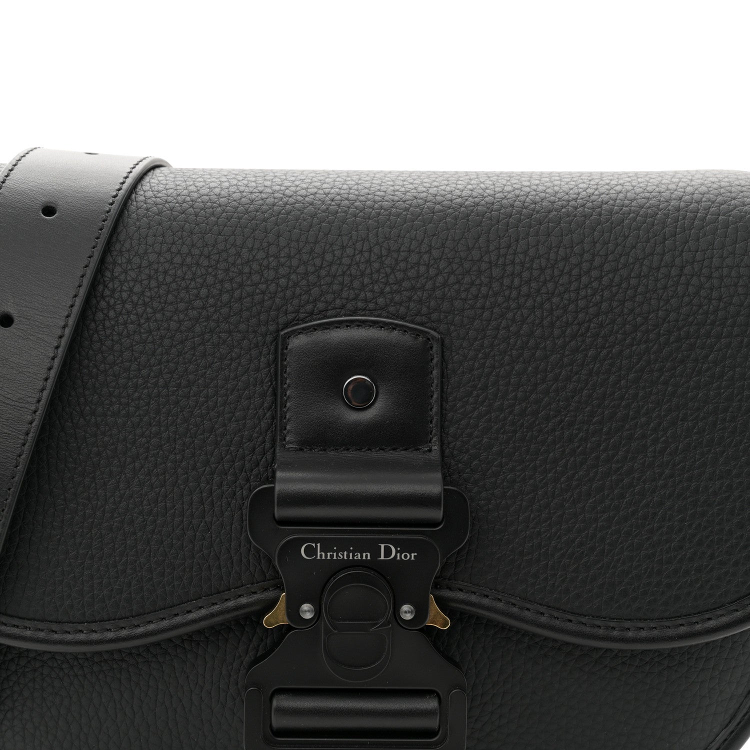 Christian Dior Grained Calfskin Gallop Bag With Strap Black 7 of 9