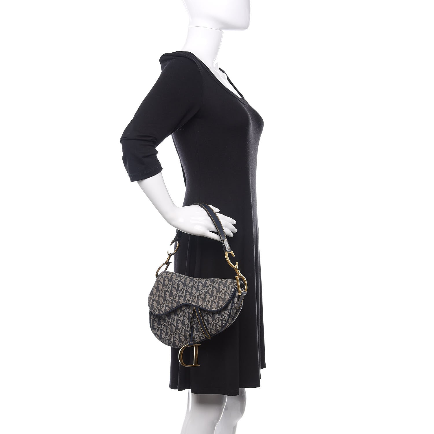 Christian Dior Monogram Saddle Bag Blue 2 of 11