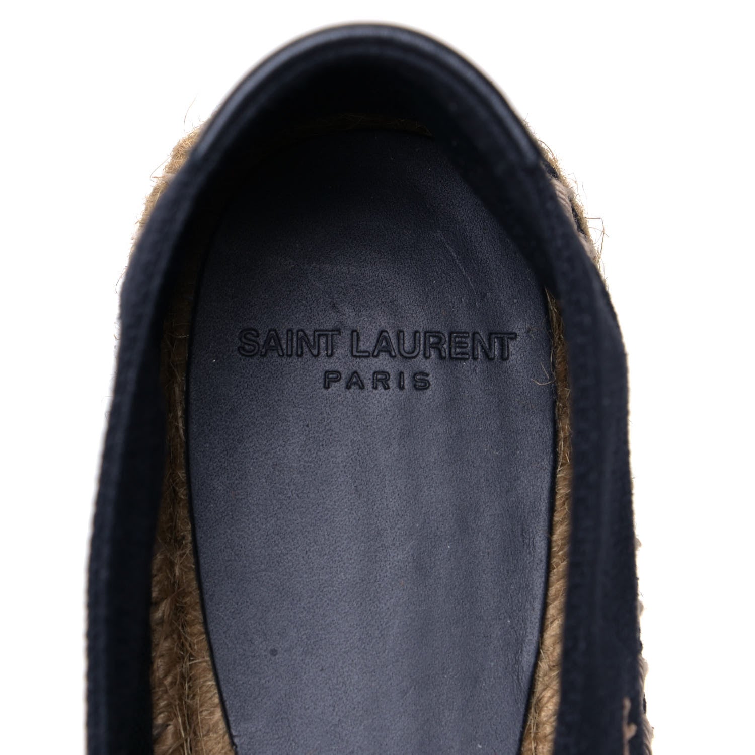 Saint Laurent Canvas Nappa Elba Light Logo Embroidered Espadrilles 41 Black 5 of 5