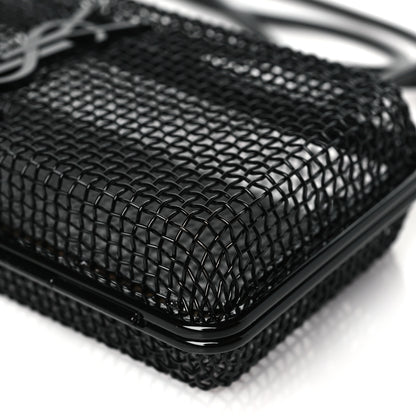 Saint Laurent Brass Lambskin Monogram Cassandre Cage Bag Black 10 of 10