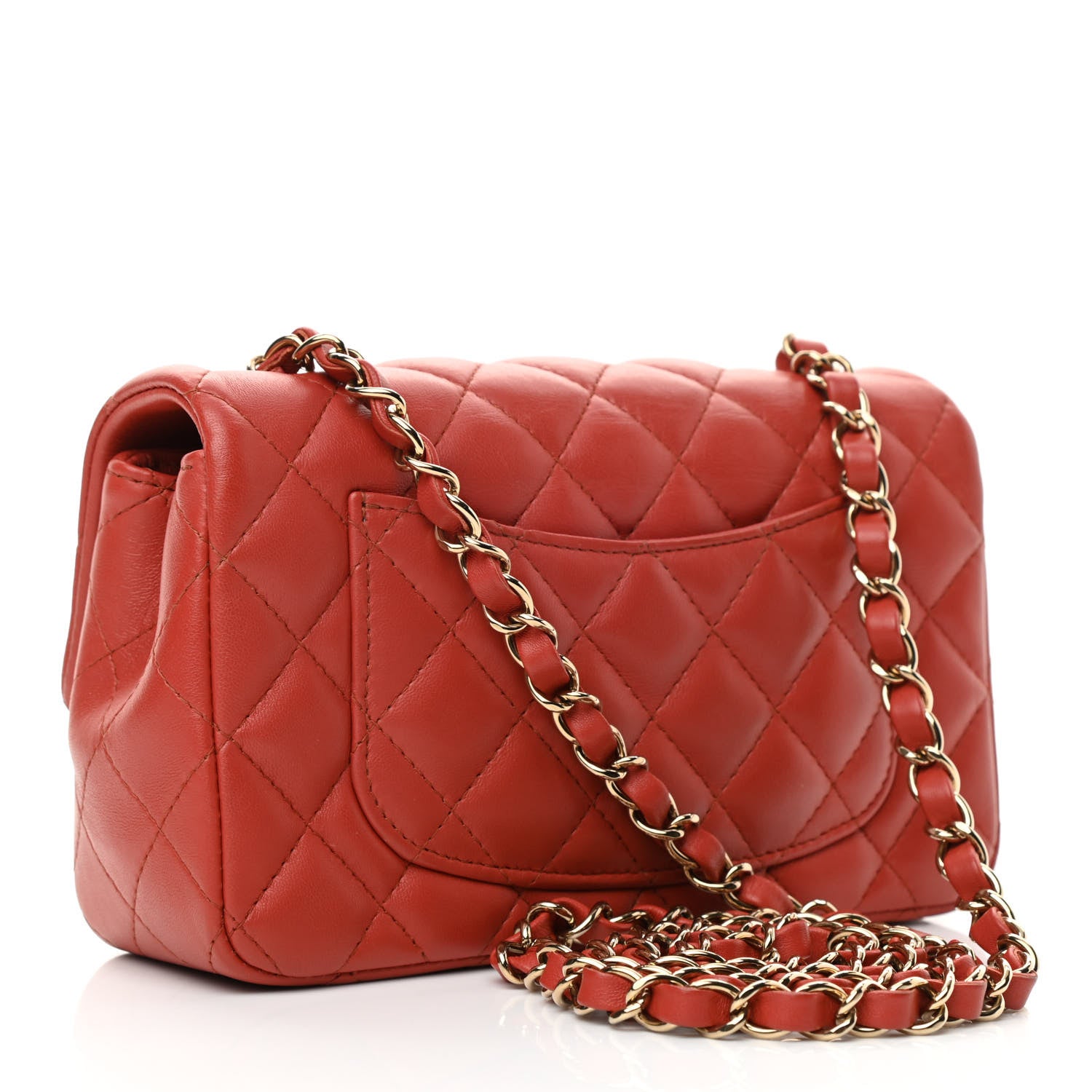 Chanel Lambskin Quilted Mini Rectangular Flap Brown 3 of 11