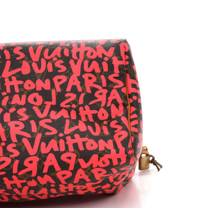 Louis Vuitton Monogram Graffiti Speedy 30 Fuchsia 9 of 10