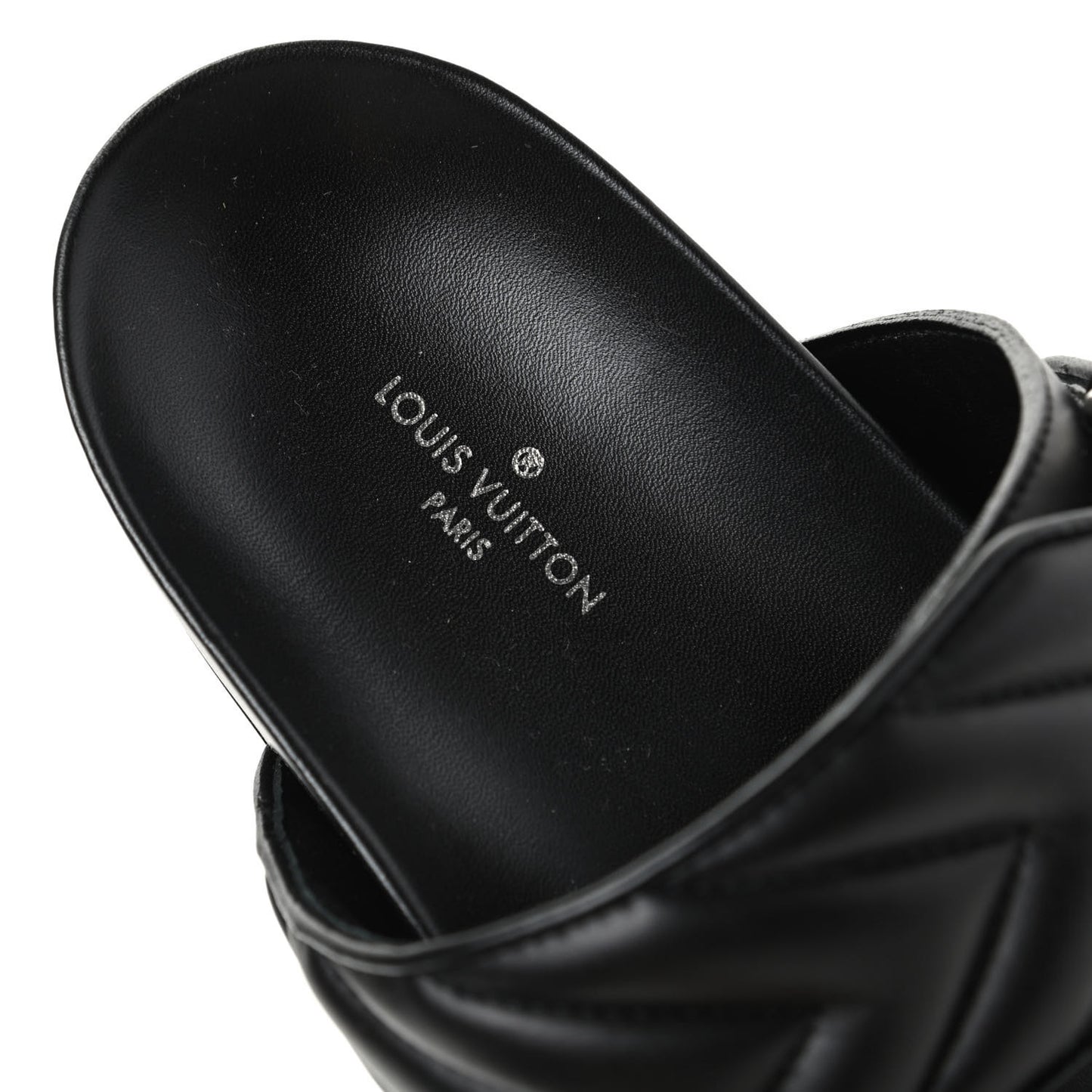 Calfskin New Wave Bom Dia Mule Sandals 38 Black