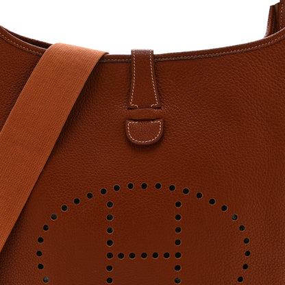 Hermes Taurillon Clemence Evelyne GM Noisette 8 of 11