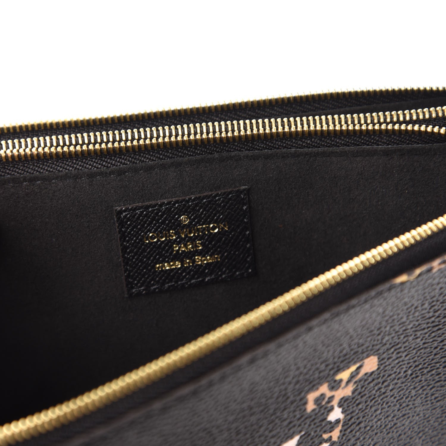 Louis Vuitton Monogram Giant Jungle Pochette Double Zip Black 8 of 10