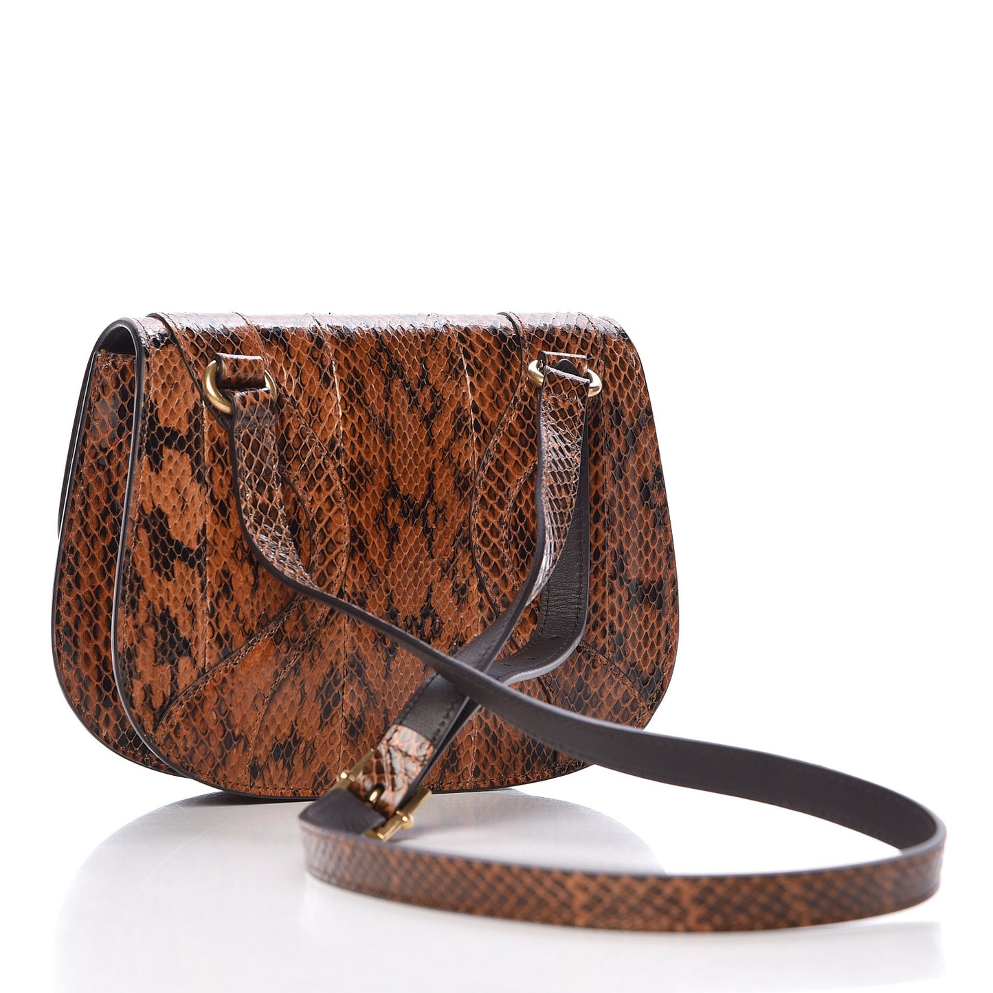 Elaphe Radiata Crystal Small Osiride Shoulder Bag Bright Cuir Ruby