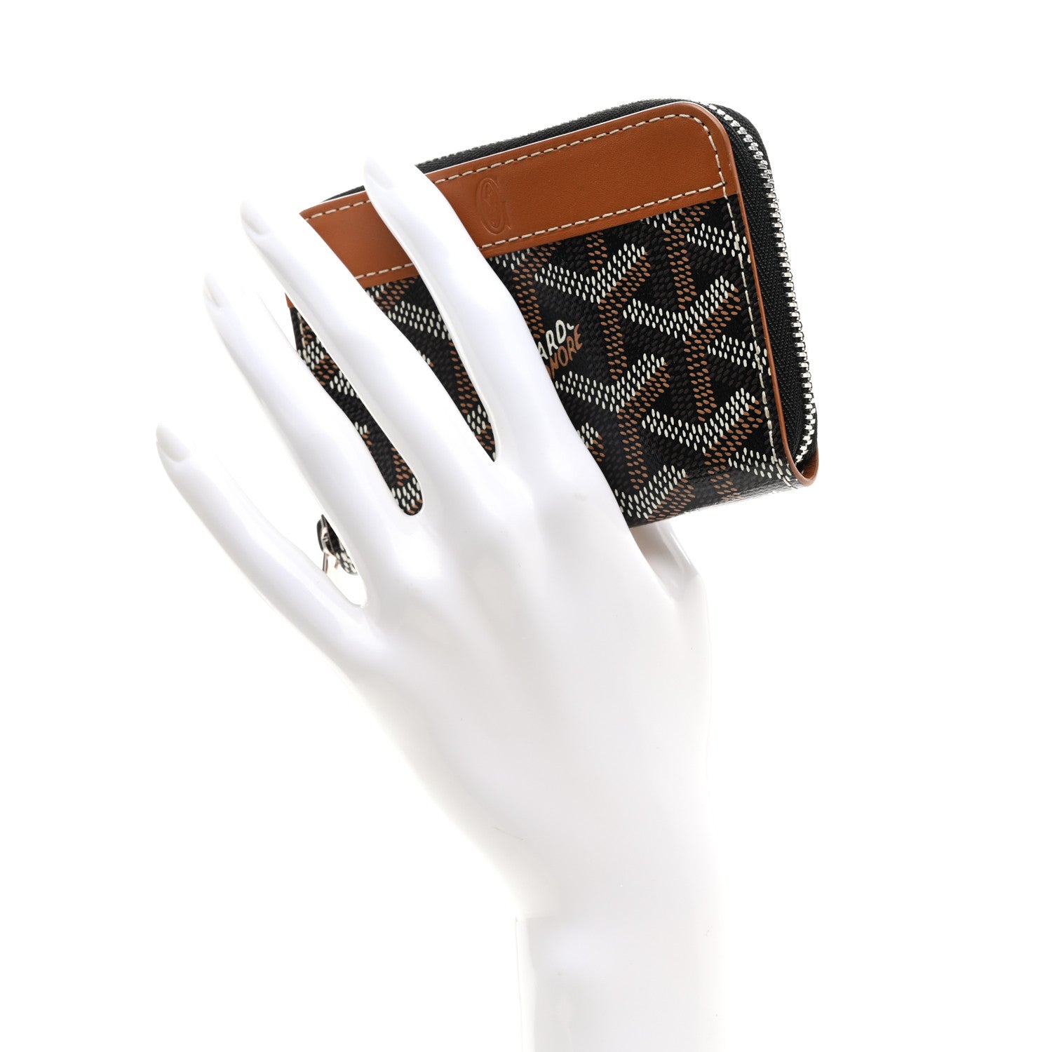 Goyard Goyardine Matignon PM Wallet Black Gold 2 of 7