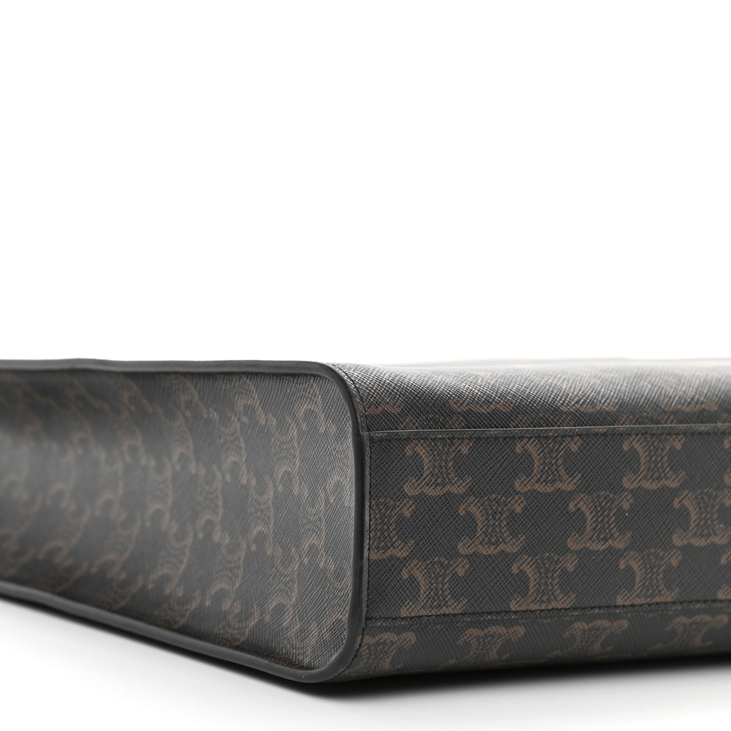 Triomphe Canvas Calfskin Medium Vertical Cabas Black