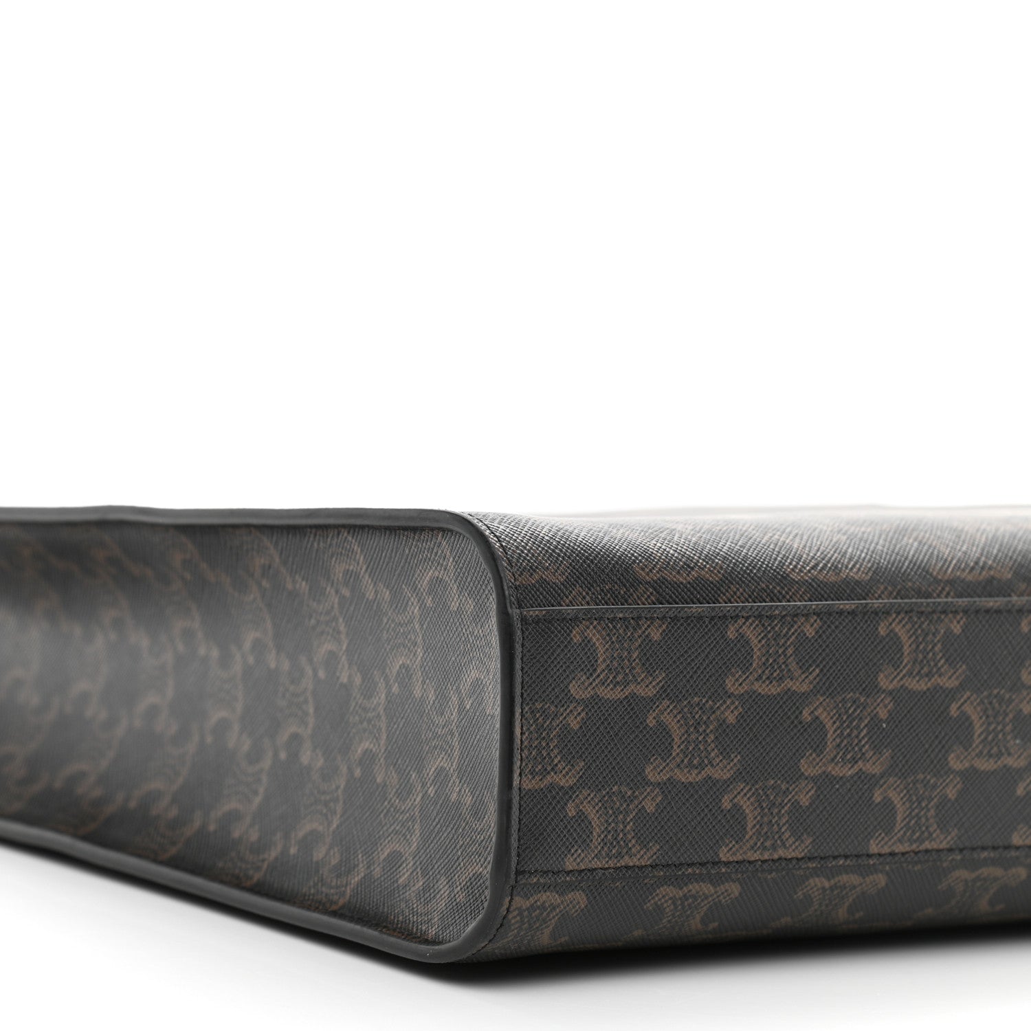 Celine Triomphe Canvas Calfskin Medium Vertical Cabas Black 9 of 11