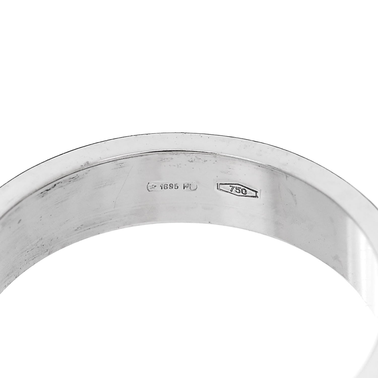 Gucci 18K White Gold 4mm Icon Thin Band Ring 50 5.25 5 of 8