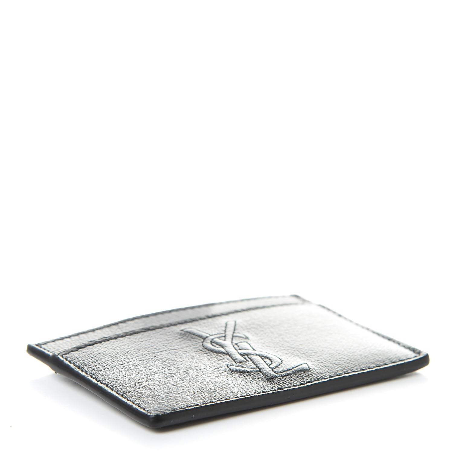 Saint Laurent Textured Calfskin Belle De Jour Card Case Black 4 of 8