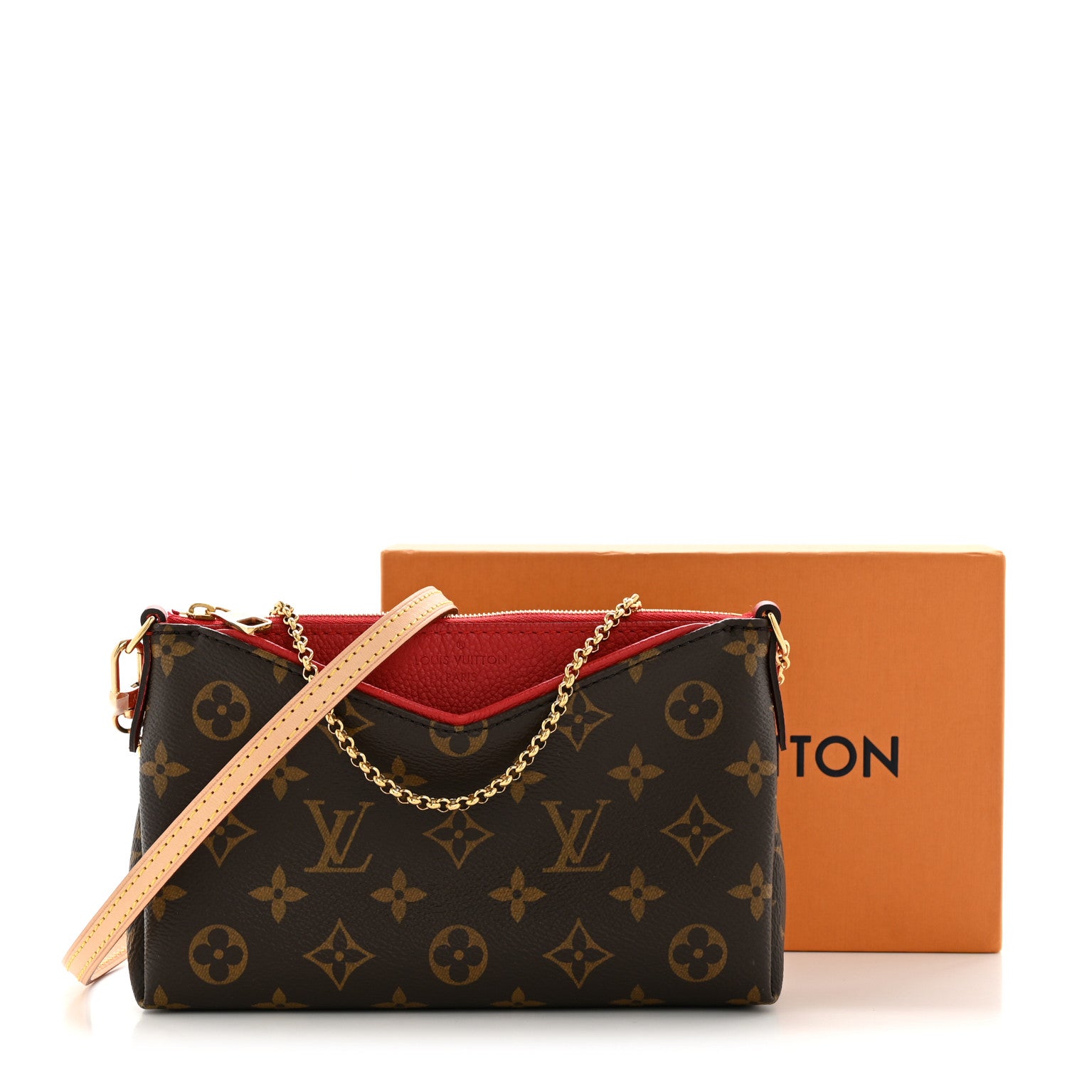 Louis Vuitton Monogram Pallas Clutch Cherry 1875162 – FASHIONPHILE