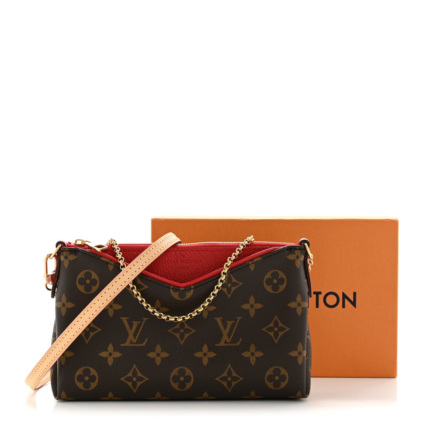 Monogram Pallas Clutch Cherry