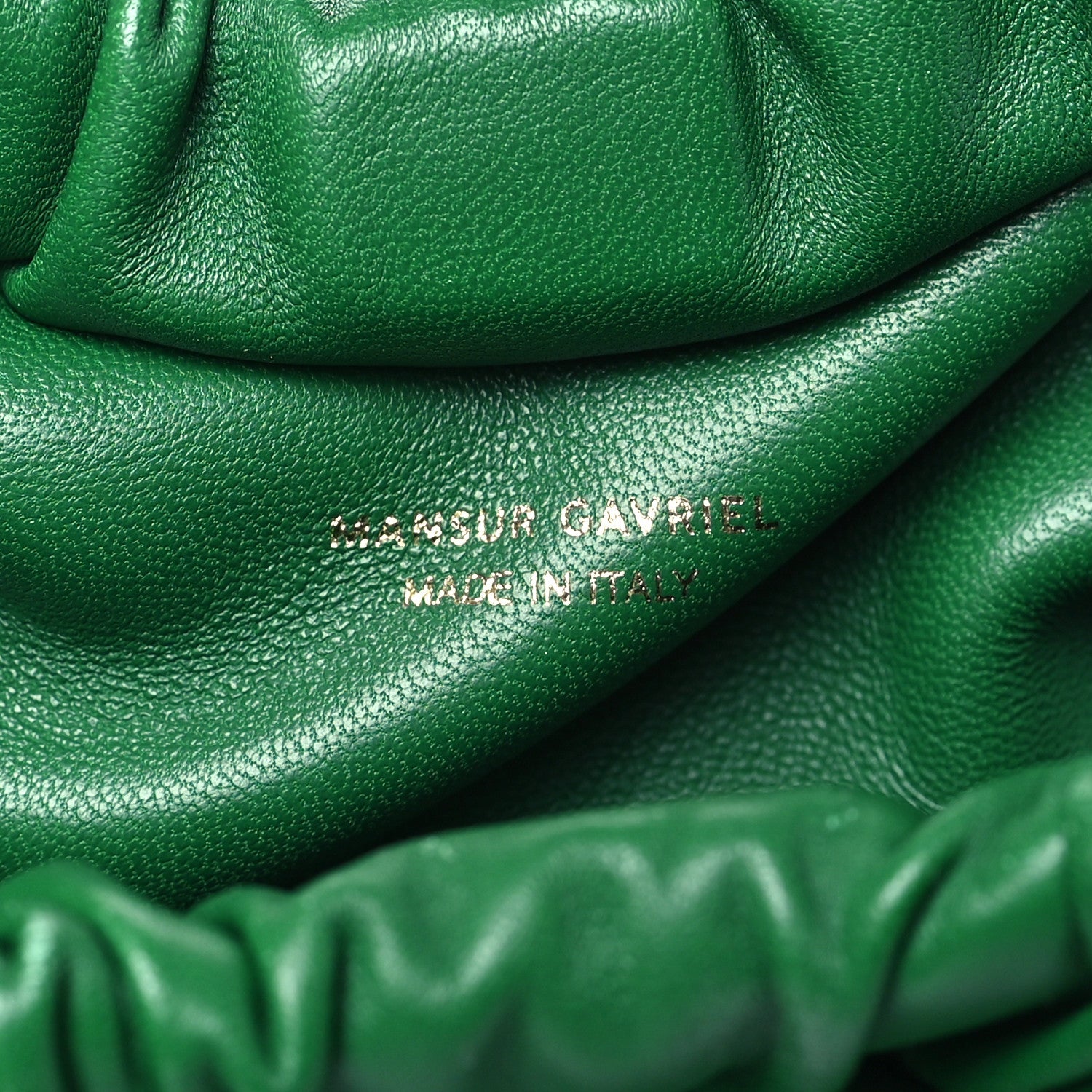 Mansur Gavriel Lambskin Mini Cloud Clutch  Green 6 of 10