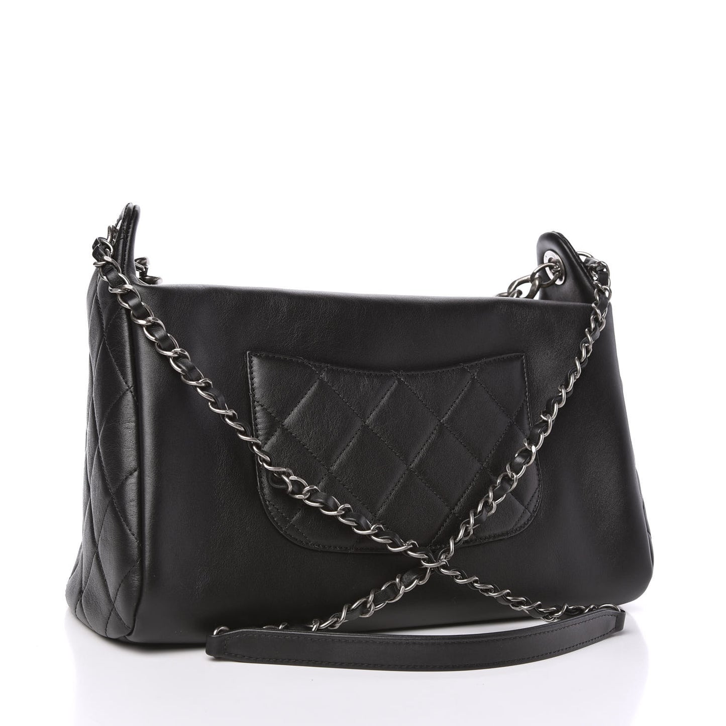 Calfskin Chain 20s Signature Hobo Black