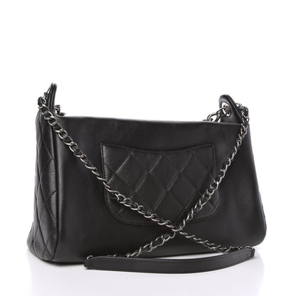Chanel Calfskin Chain 20s Signature Hobo Black 3 of 11
