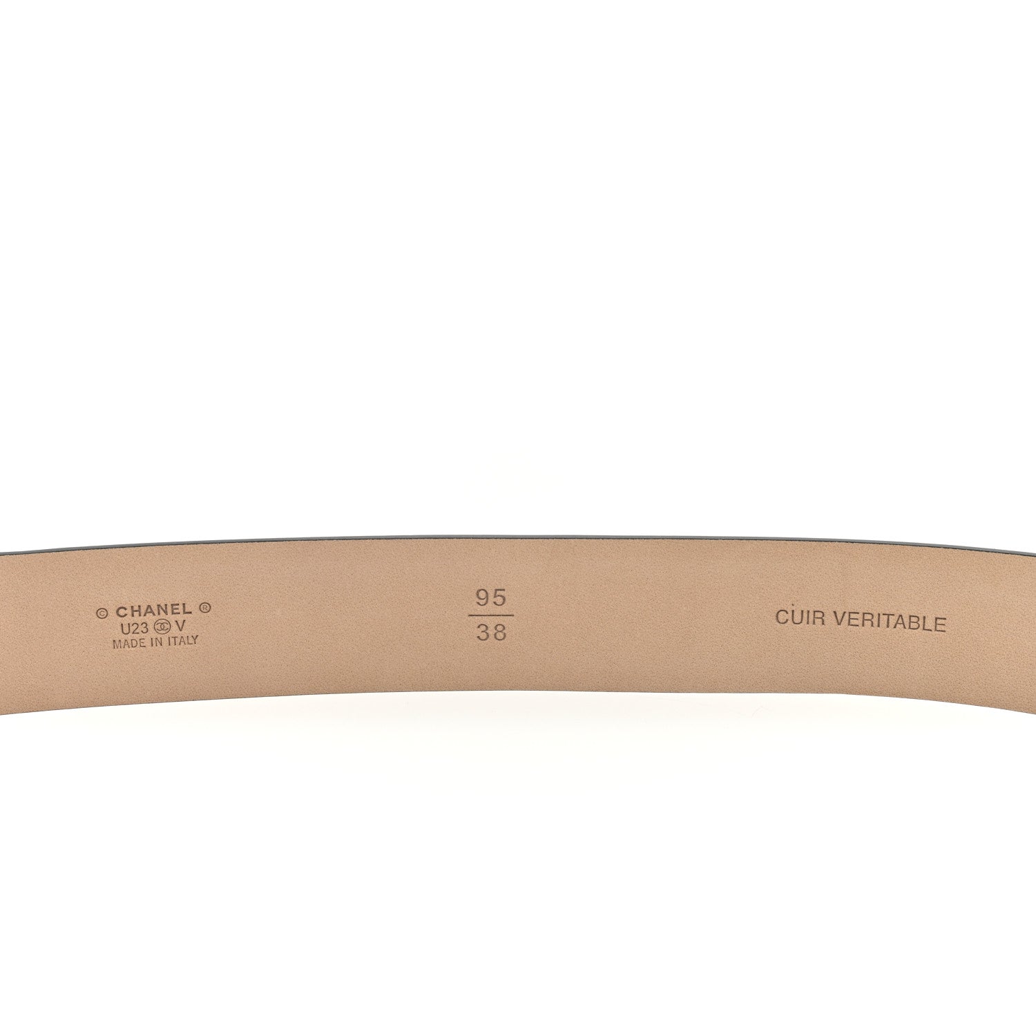 Chanel Calfskin Belt 95 38 Black 3 of 4