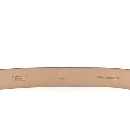 Chanel Calfskin Belt 95 38 Black 3 of 4