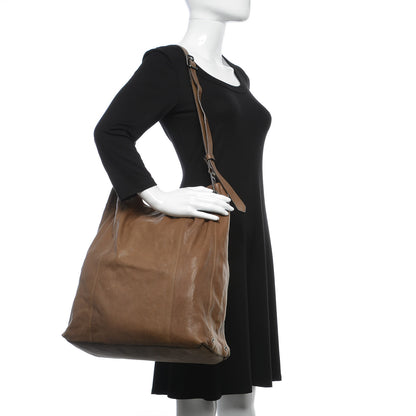 Burberry Calfskin Shoulder Tote Bag Brown 2 of 13