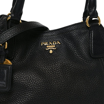 Prada Vitello Daino Tote Black 7 of 10