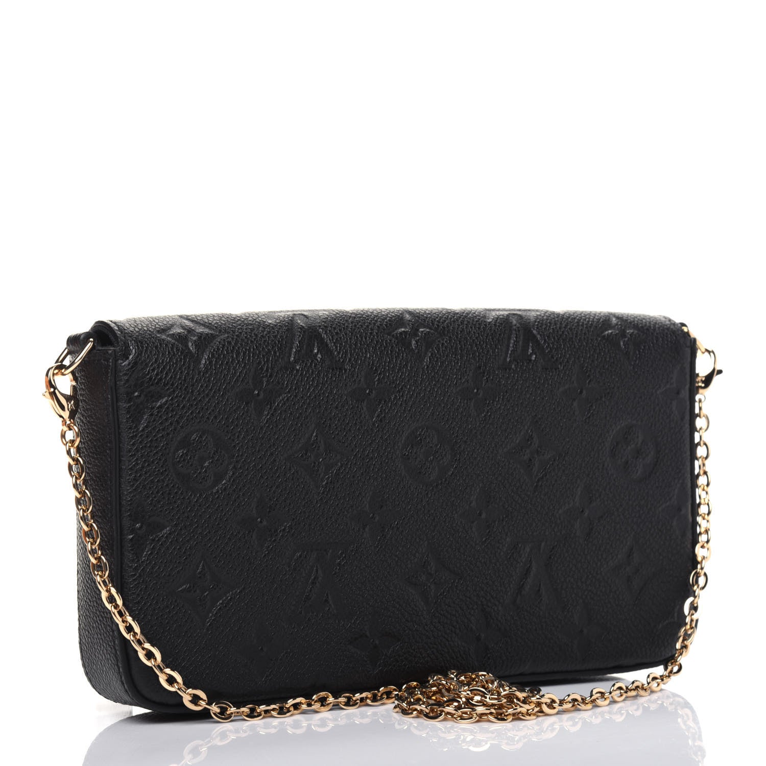 Louis Vuitton Empreinte Pochette Felicie Chain Wallet Black 3 of 11