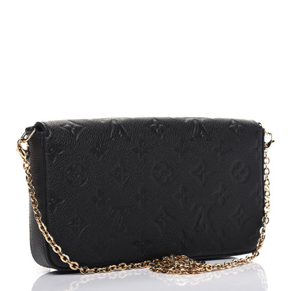 Louis Vuitton Empreinte Pochette Felicie Chain Wallet Black 3 of 11