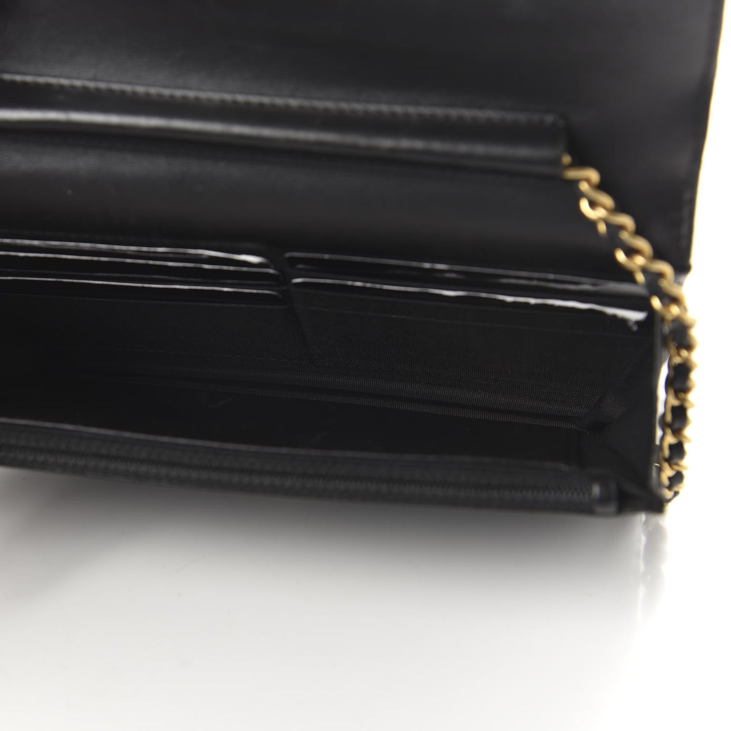 Lambskin Quilted Boy Wallet On Chain WOC Black