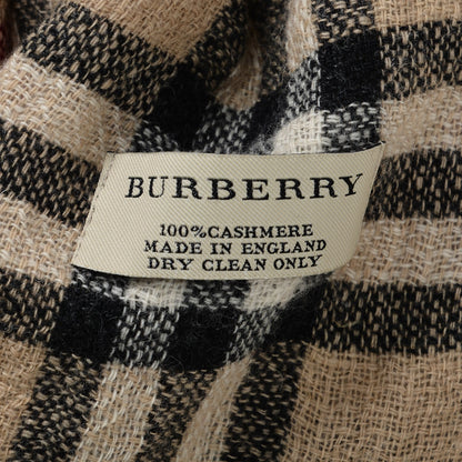 Burberry Cashmere House Check Fringe Scarf Camel 3 of 3