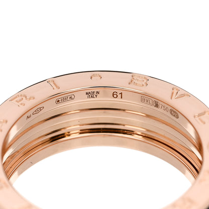 Bulgari 18K Rose Gold Black Ceramic B.Zero1 Rock Two-Band Ring 61 9.5 4 of 6