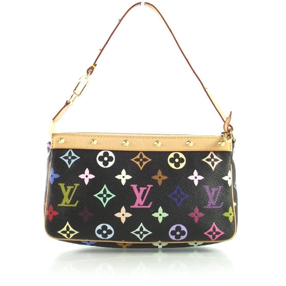 Monogram Multicolor Pochette Accessories Black