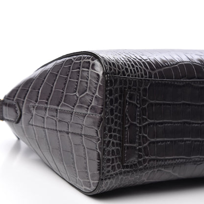 Givenchy Calfskin Crocodile Embossed Mini Antigona Storm Grey 5 of 9