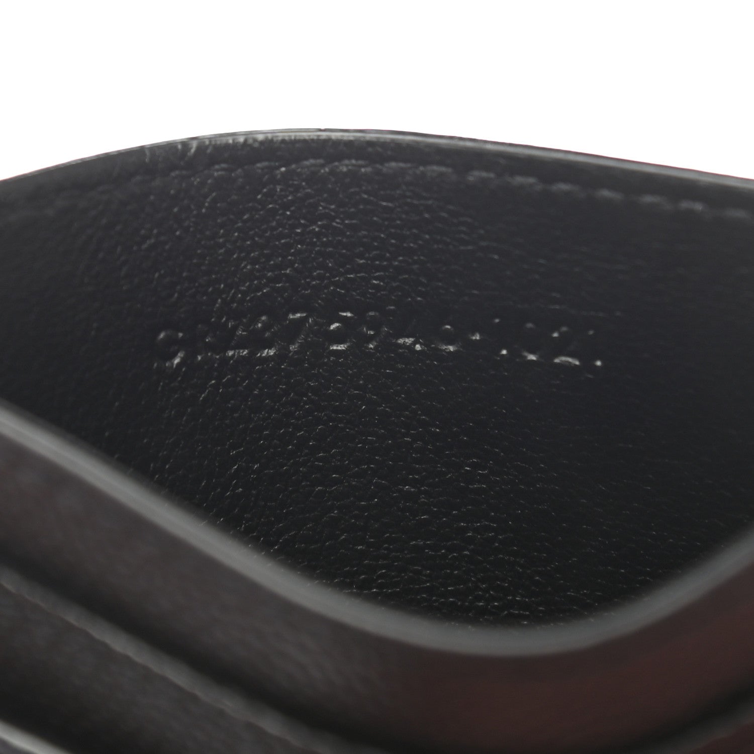 Saint Laurent Grain De Poudre Matelasse Chevron Monogram Credit Card Case Black 8 of 8