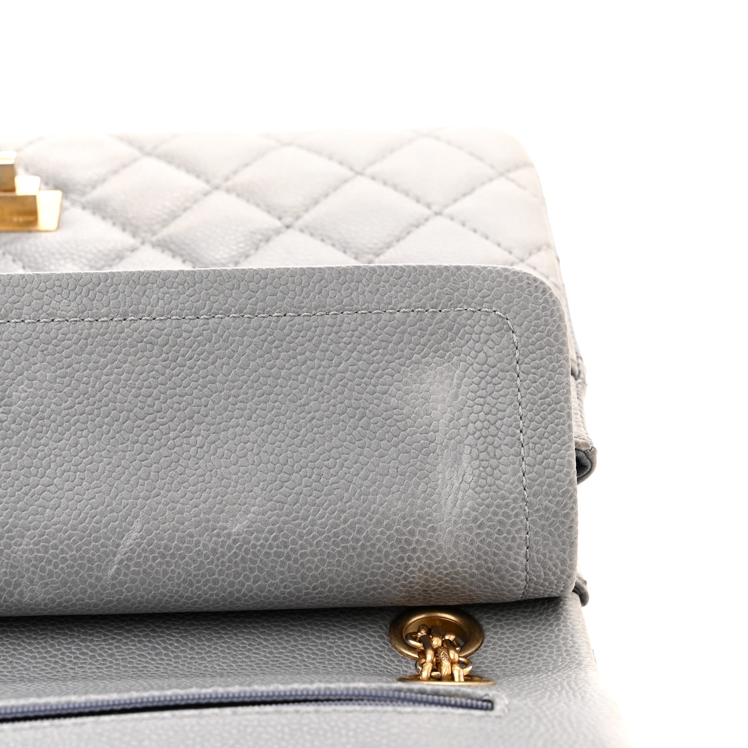 Chanel Caviar Quilted 2.55 Reissue 226 Flap Light Grey 12 of 14