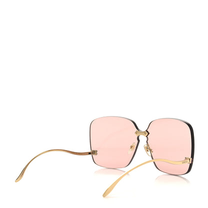 Gucci Rimless Sunglasses GG0352S Gold Flash Pink 4 of 9