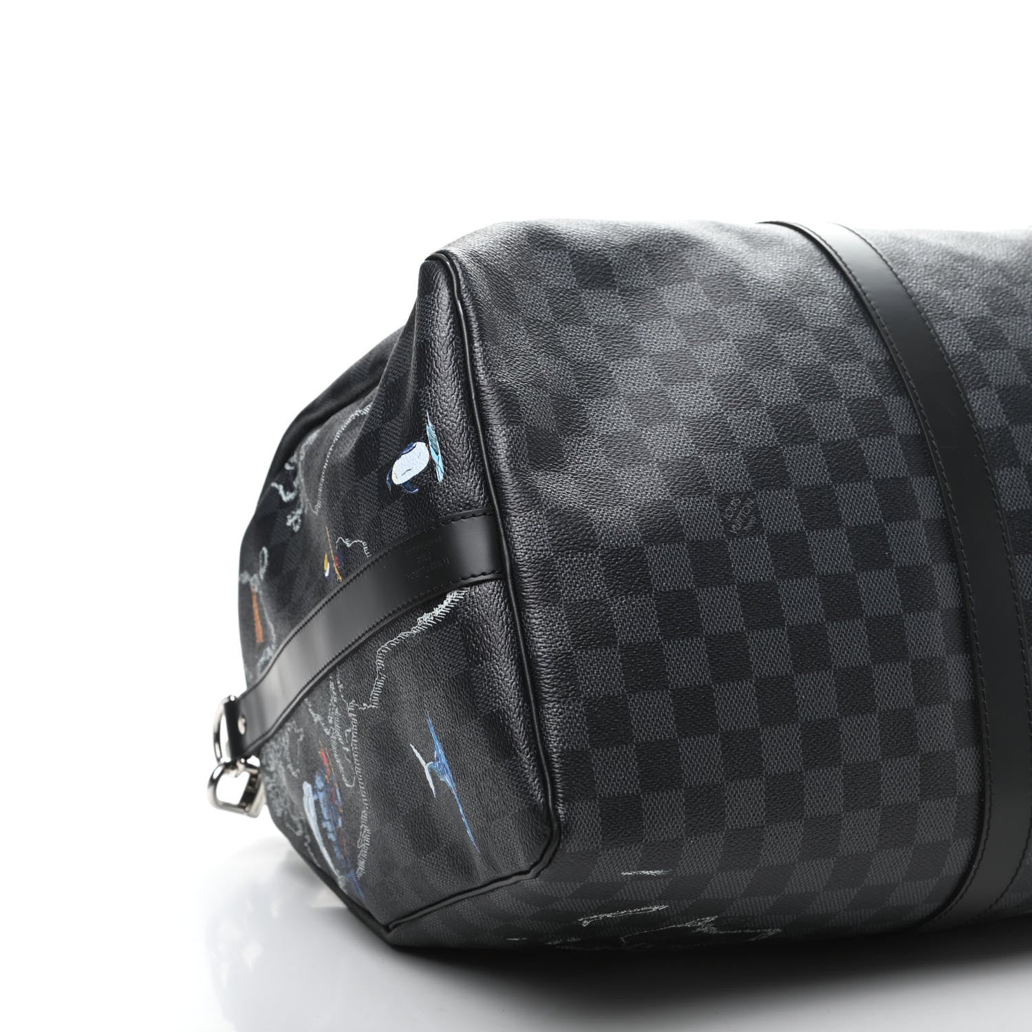Louis Vuitton Damier Graphite World Map Keepall Bandouliere 50 6 of 7