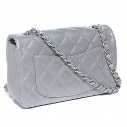 Chanel Lambskin Quilted Mini Flap Silver 3 of 7