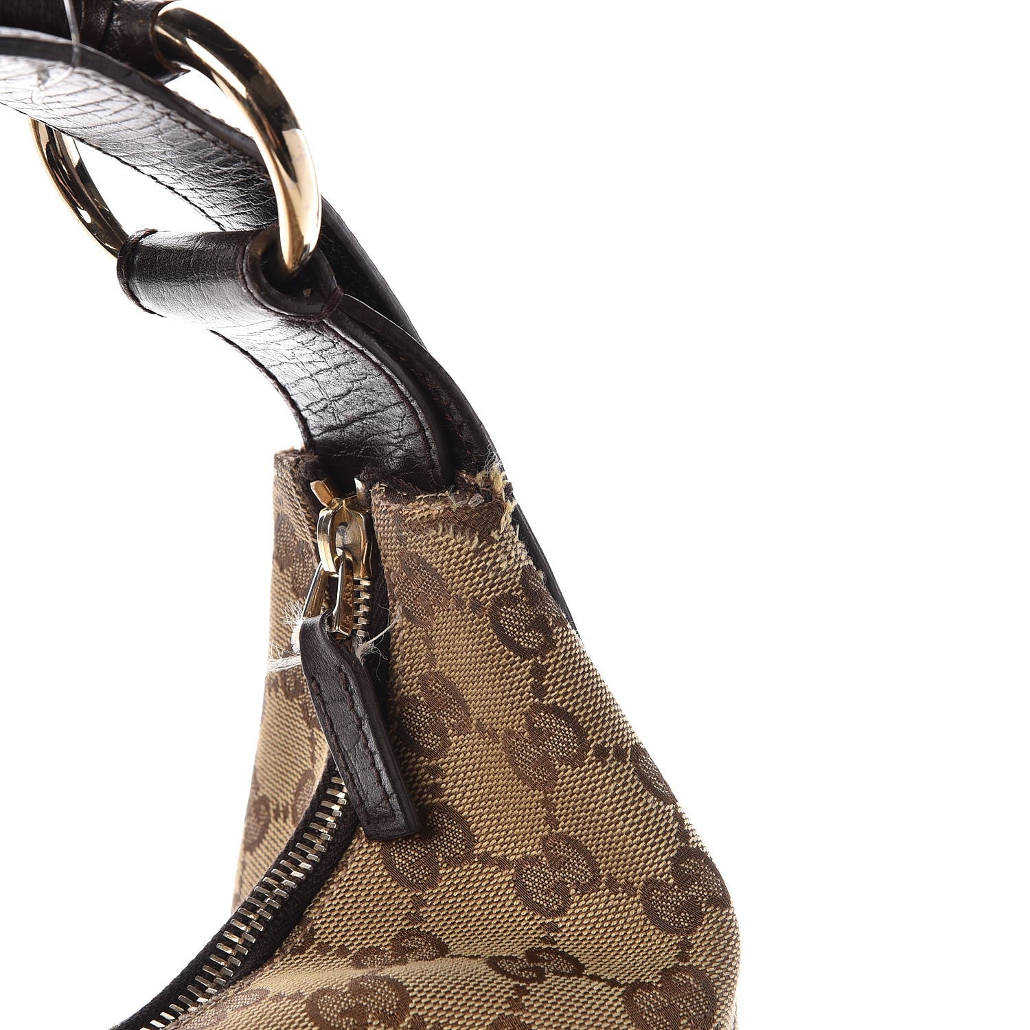 Gucci Monogram Medium Horsebit Chain Hobo Dark Brown 13 of 13
