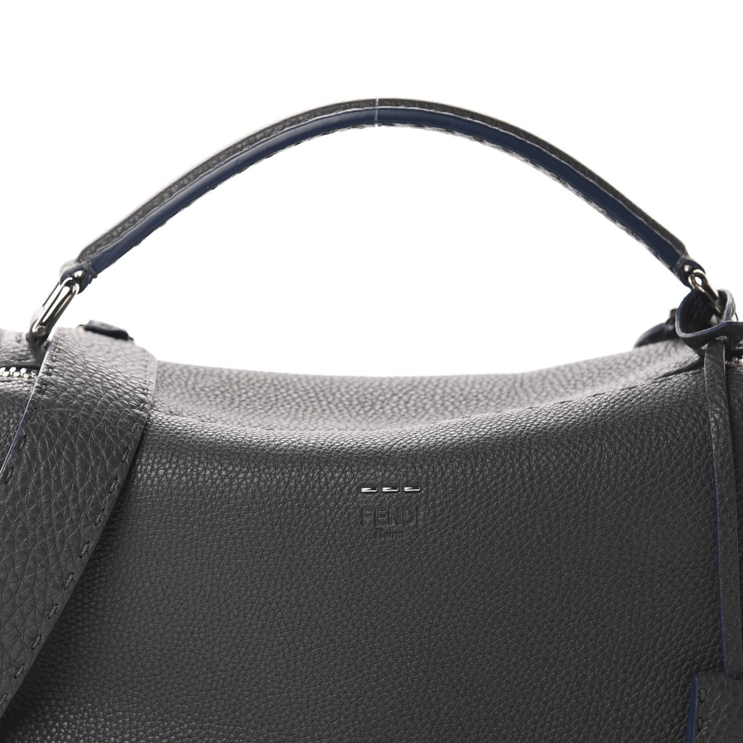 Cuoio Romano Selleria Lei Boston Tote Asfalto