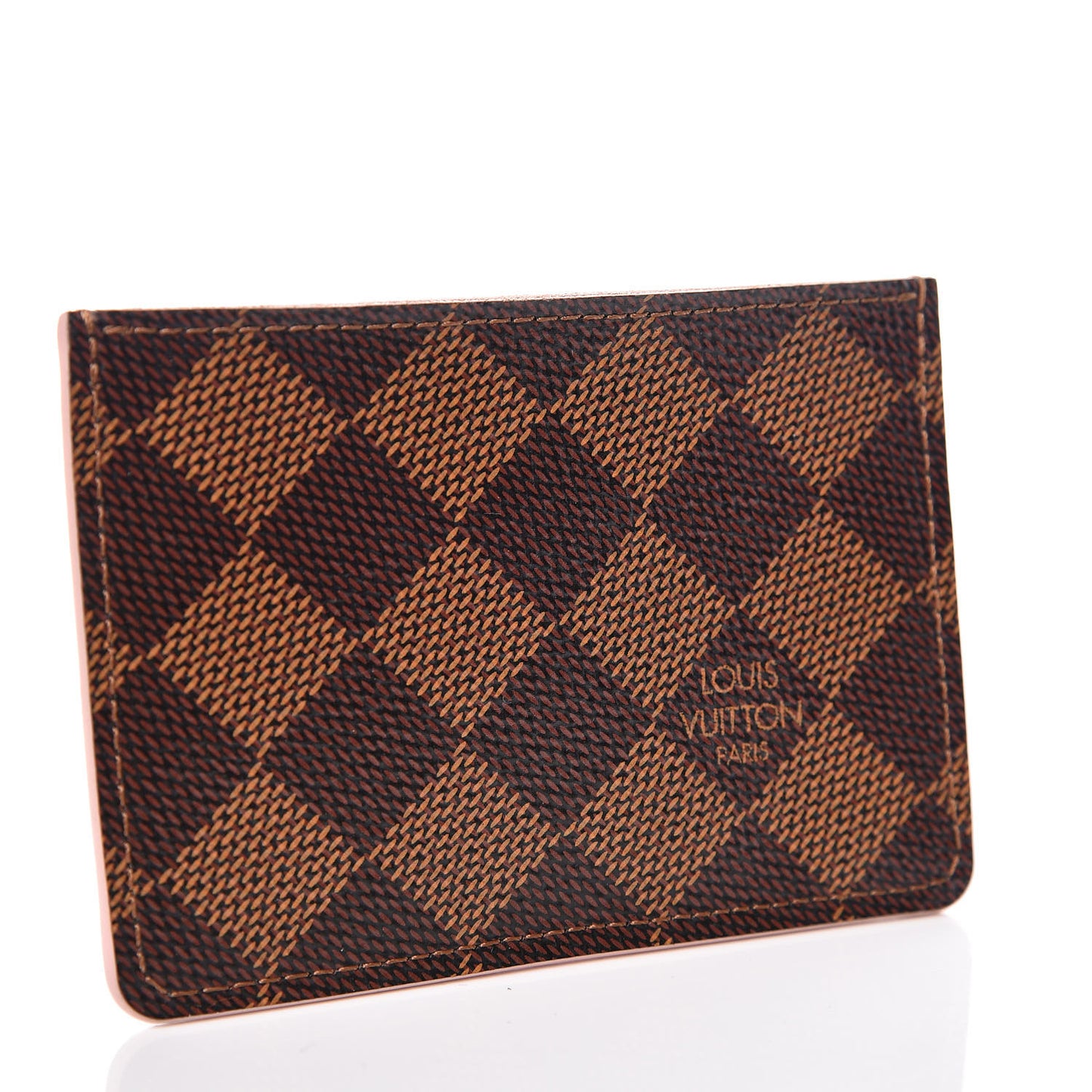 Damier Ebene Caissa Card Holder Rose Ballerine