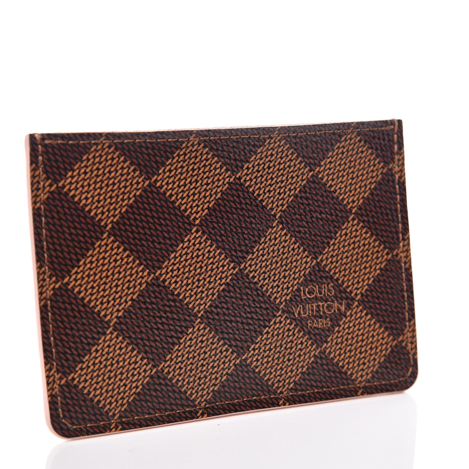Louis Vuitton Damier Ebene Caissa Card Holder Rose Ballerine 3 of 9